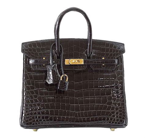 hermes handbag black crocodile|hermes crocodile bag cost.